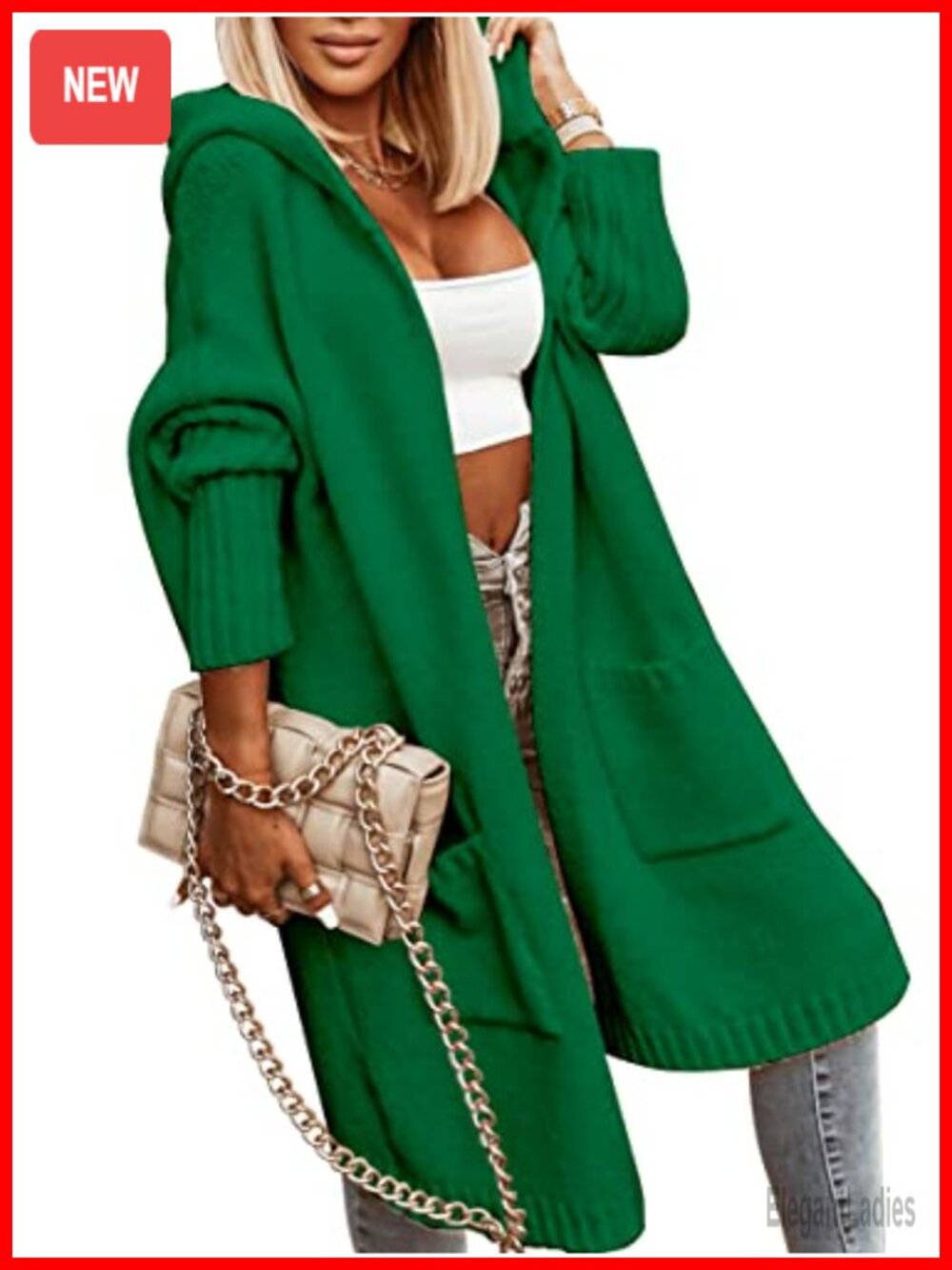 Cable Knit Hooded Long Cardigan Oversized Chunky Sweater Coat